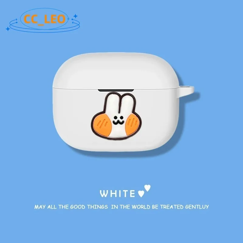 Para Realme Buds T200 Lite funda de dibujos animados Shark Shiba Inu lindo conejito funda de silicona Realme Buds T200 Lite funda protectora con gancho - imagen 2