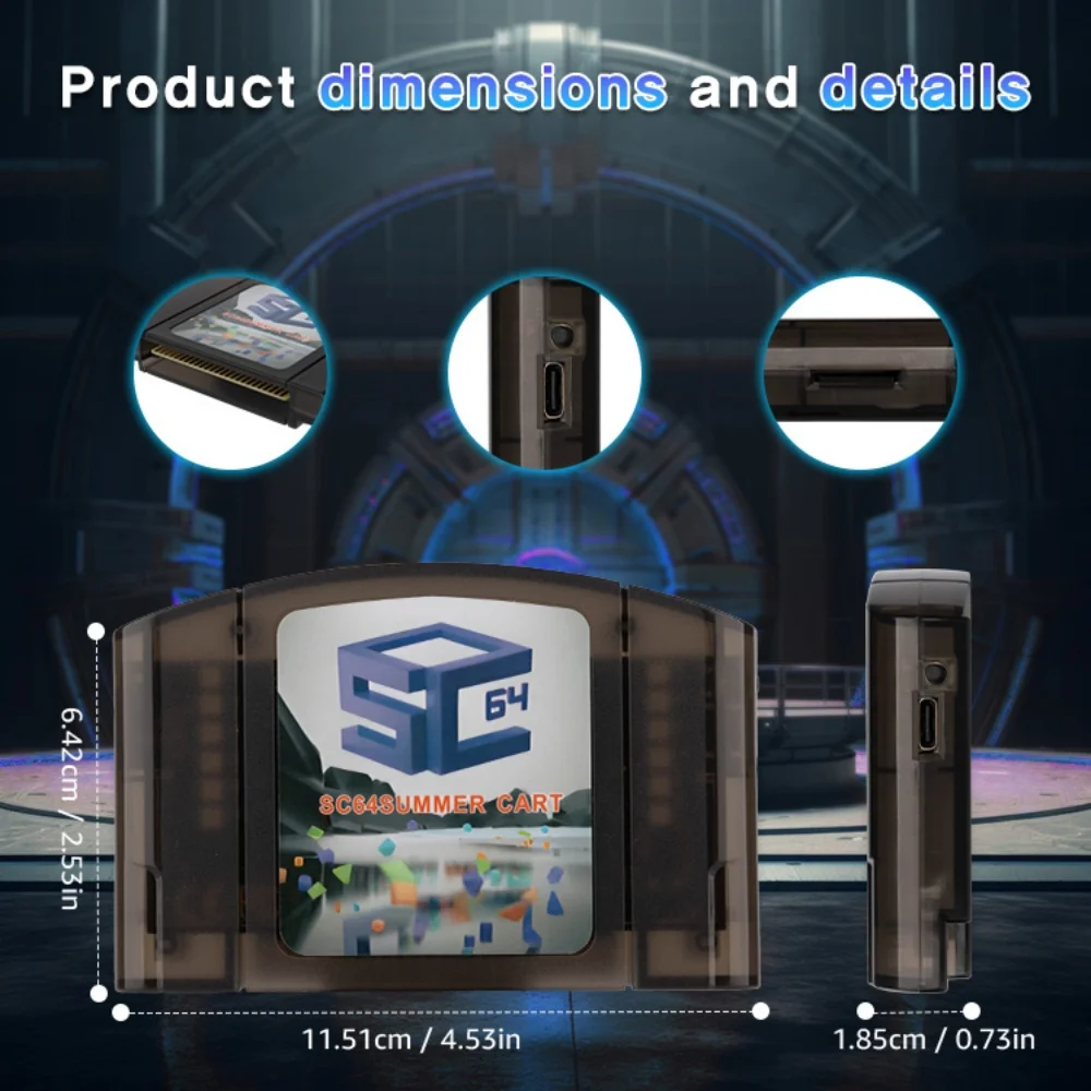 Summer Cart 64 SC64 5600 juegos en 1 cartucho de código abierto Tarjeta TF de 32 GB incluida Juegos 64DD compatibles con juegos N64 para Nintendo 64 - imagen 3