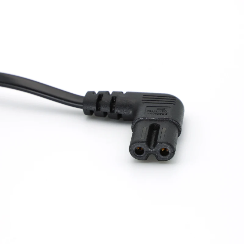 0,3 M/0,6 M/1 M/3 M 90 grados Schuko CEE7/16 Europa 2 pines macho a ángulo recto IEC 320 C7 Cable de alimentación - imagen 5