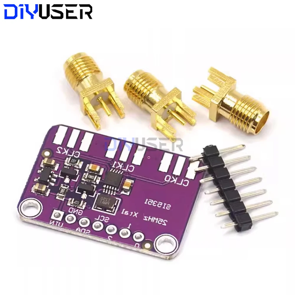 DC 3V-5V CJMCU-5351 Si5351A Si5351 I2C generador de reloj placa de ruptura generador de señal reloj 8KHz-160MHz para Arduino - imagen 2