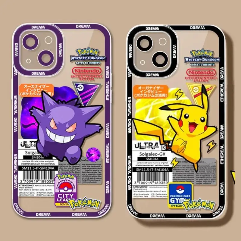 Funda Pokemon Gengar Pikachu para OPPO A60 Reno 11F 5 6 9 Pro Plus A79 A78 A5S A3S A5 2020 funda de silicona suave Couqe - imagen 3