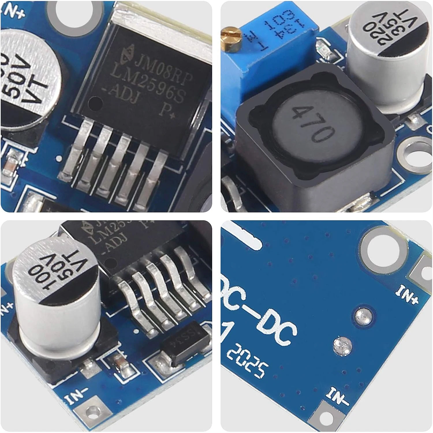 2pcs LM2596 LM2596S DC-DC Buck Converter Voltage Regulator Adjustable 4.0-40V to 1.25-37V 2A Power Supply Module with LED - imagen 2