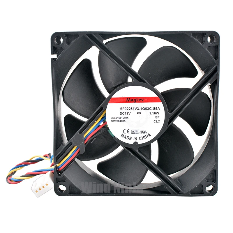 MF92251V3-1Q03C-S9A Ventilador de refrigeración silencioso 9,2 cm x 92 mm x 25 mm - DC12V 1,16 W 2600 rpm Enfriador de CPU con chasis de 4 pines para computadoras de escritorio - imagen 5