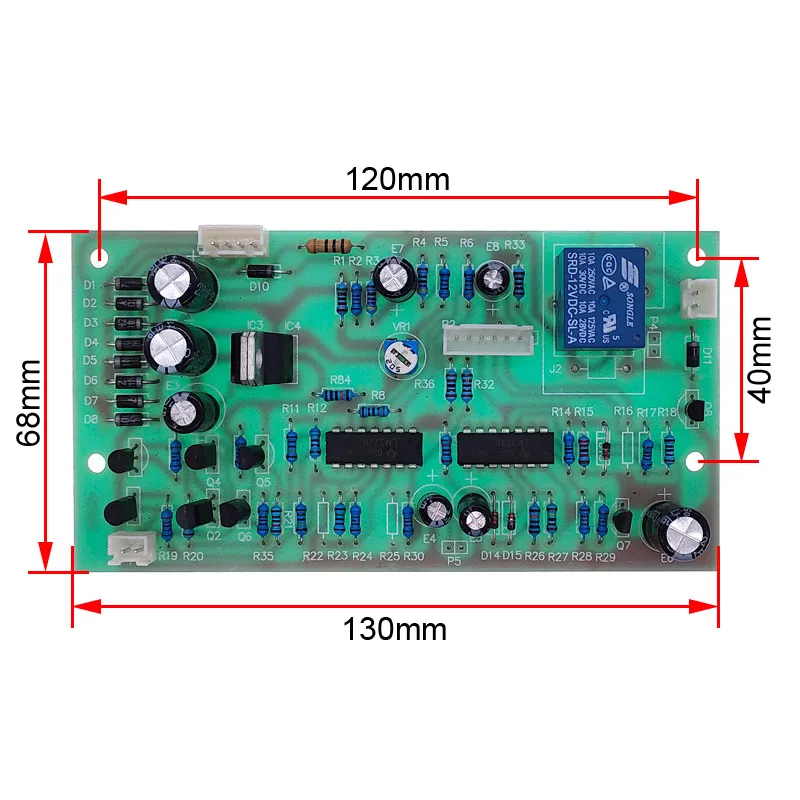 Placa Control Regulador - Vista superior del circuito