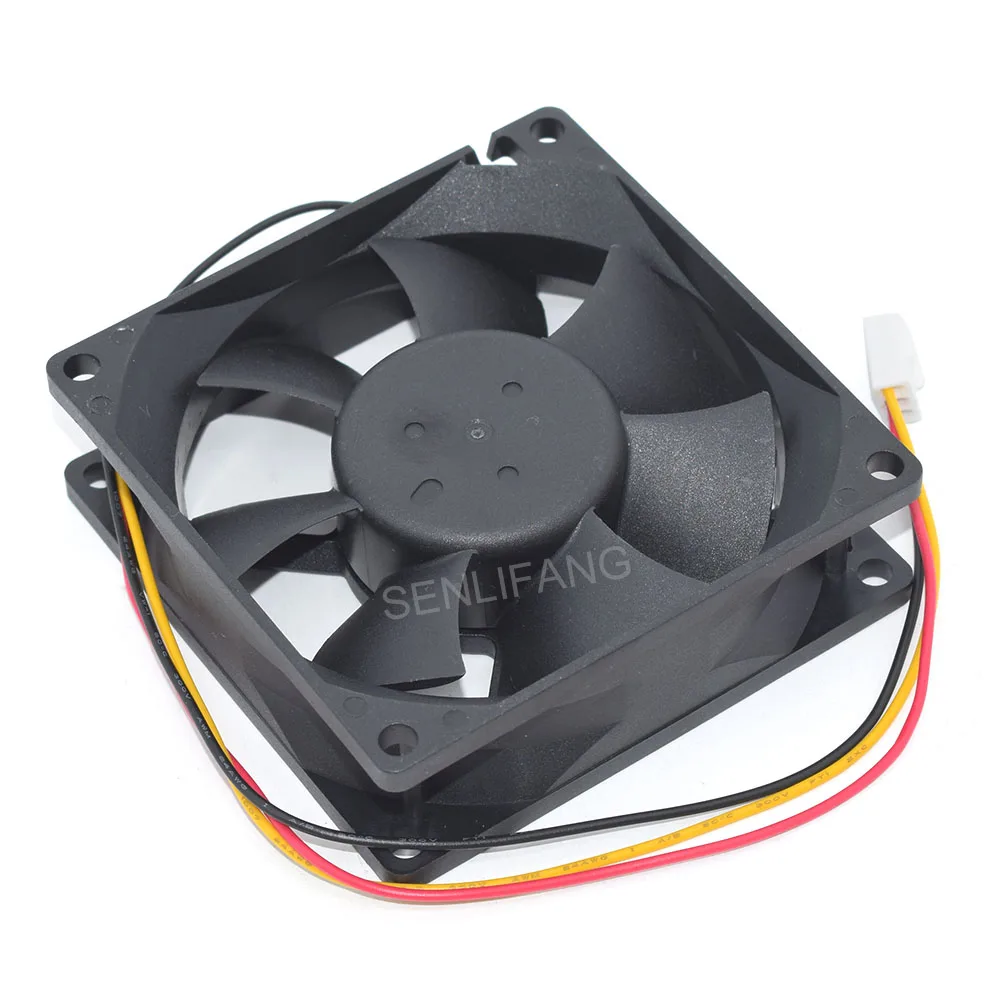 YTD 128025 B 8CM Ventilador de refrigeración cuadrado Nuevo refrigerador DC12V 0.60A 3 líneas - imagen 3