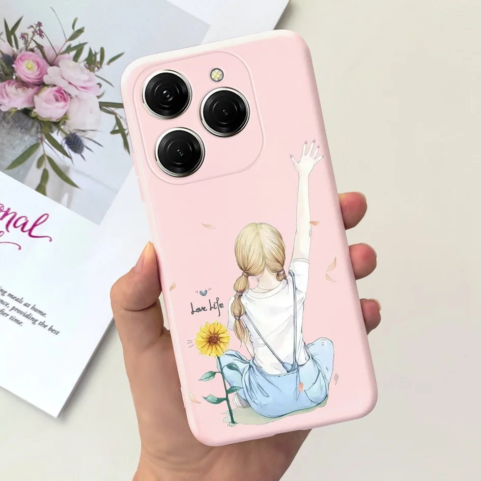 Funda trasera de silicona suave para Tecno Spark 20 Pro KJ6 Spark20C, carcasa elegante para chicas bonitas, 20C - imagen 4