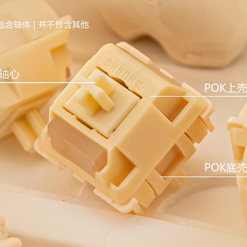 HUANO Aries-interruptor de regalo, Teclado mecánico lineal de 5 pines, 42g, vástago HNP7, POK Shell PRO5, Kit de juegos personalizado, interruptor de lubricación fina - imagen 5
