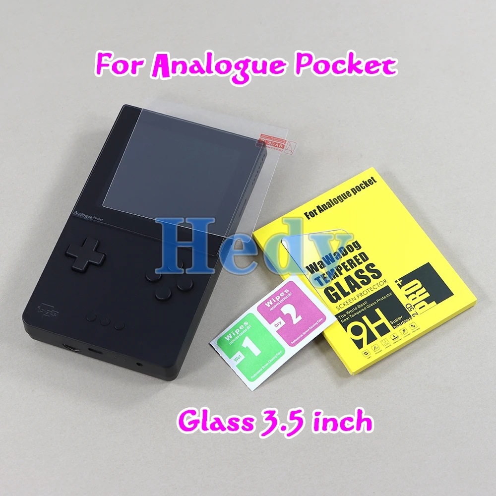 1 Uds. Vidrio protector de juego para bolsillo analógico película templada de vidrio de 3,5 pulgadas para película protectora de pantalla AP