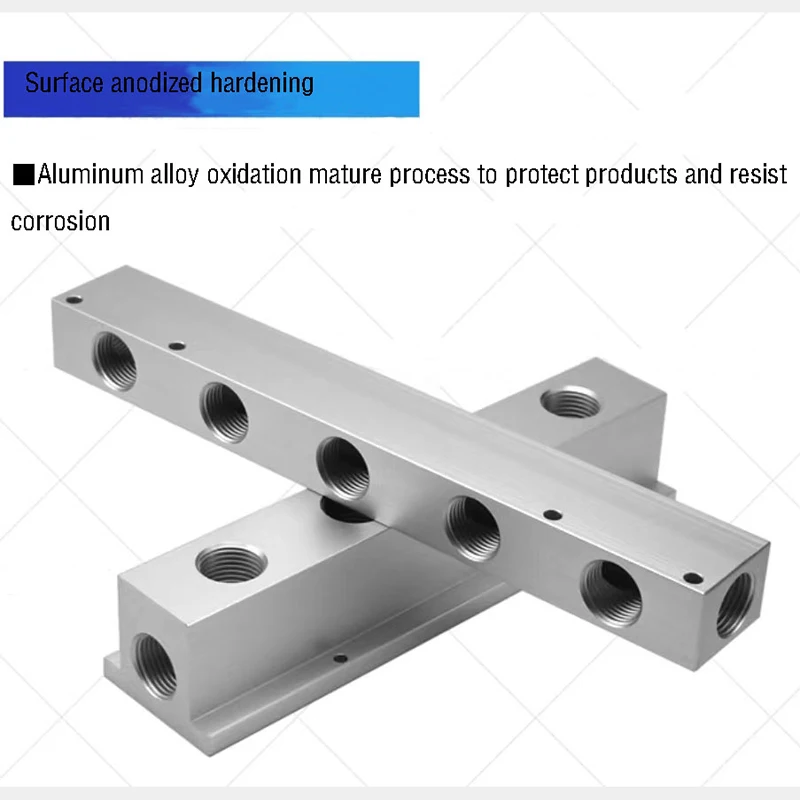 Fila desviadora de escape dividida tipo T G1/2, distribuidor neumático engrosado, bloque de derivación de descarga de aire y agua, divisor de tubería de escape - imagen 5