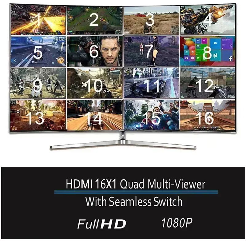 Multivisor HDMI 16x1 1080p – Divisor de Pantalla Cuádruple - imagen 4
