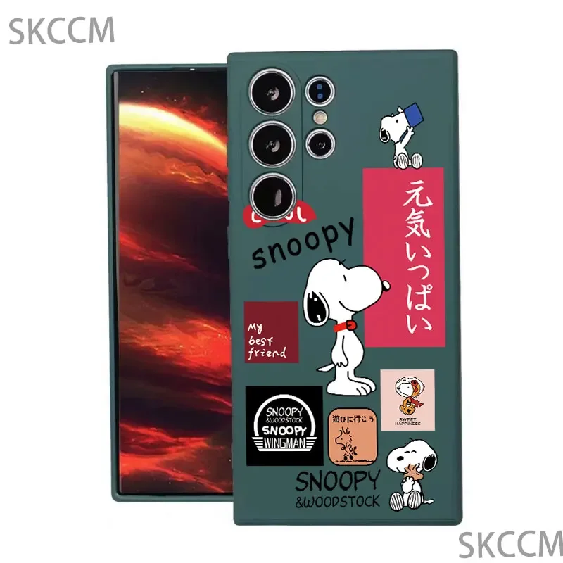 Funda de teléfono Snoopies de dibujos animados de lujo para Samsung Galaxy S24 Ultra S23FE S22 S20 Plus A15 A35 A50 A51 A54 A55 A71 A72 A73 - imagen 5