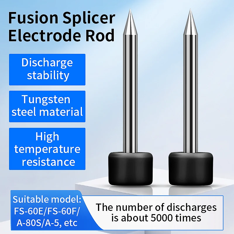 COMPTYCO A-5/A-80S/FS-60F/FS-60E empalmador de fusión de fibra óptica varilla electrodo aguja descarga alrededor de 5000 veces