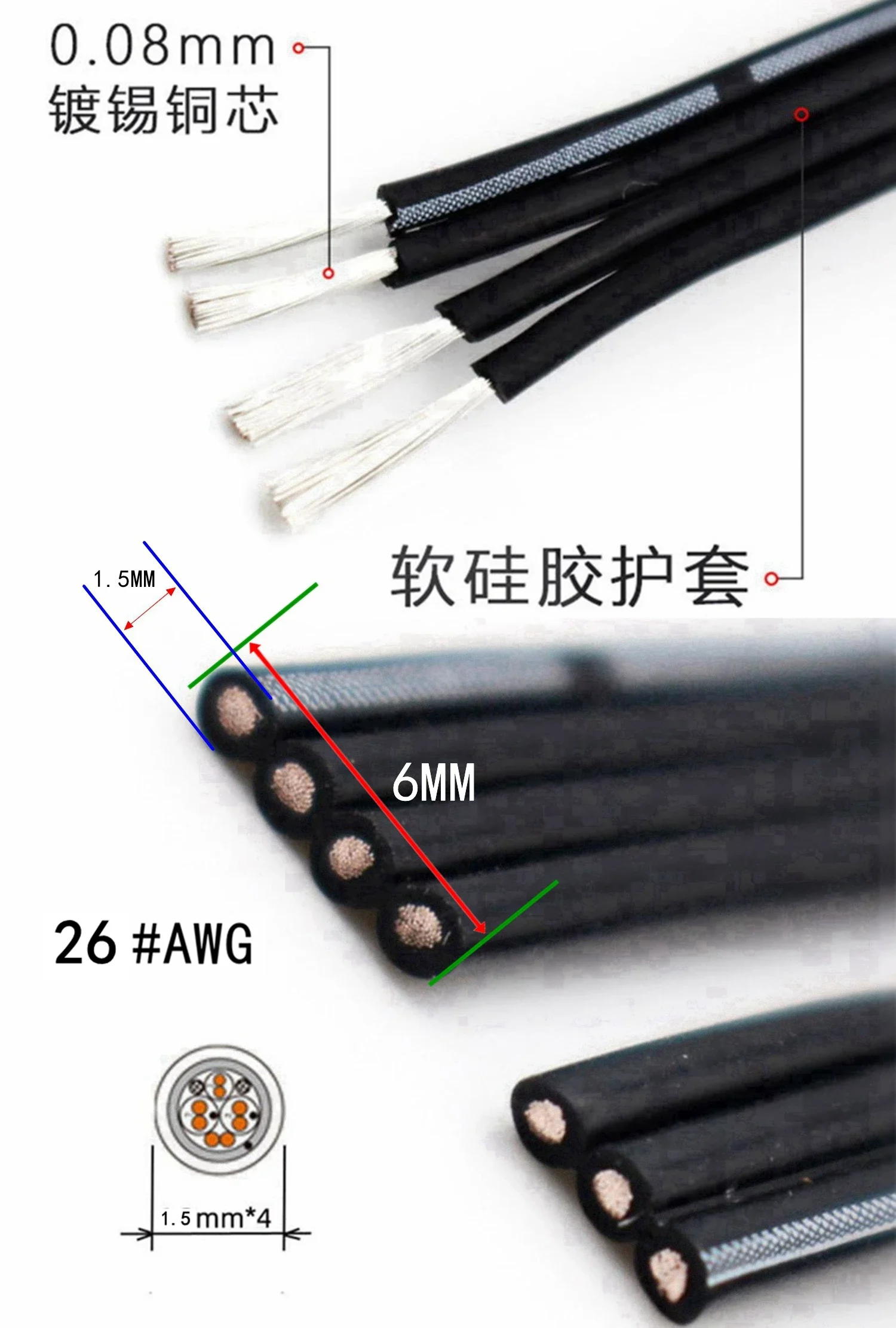 Cable de datos USB a tipo C de carga rápida de 50CM y 100CM, codo USB plano de alta flexibilidad, codo tipo C compatible con cable de carga de datos - imagen 3