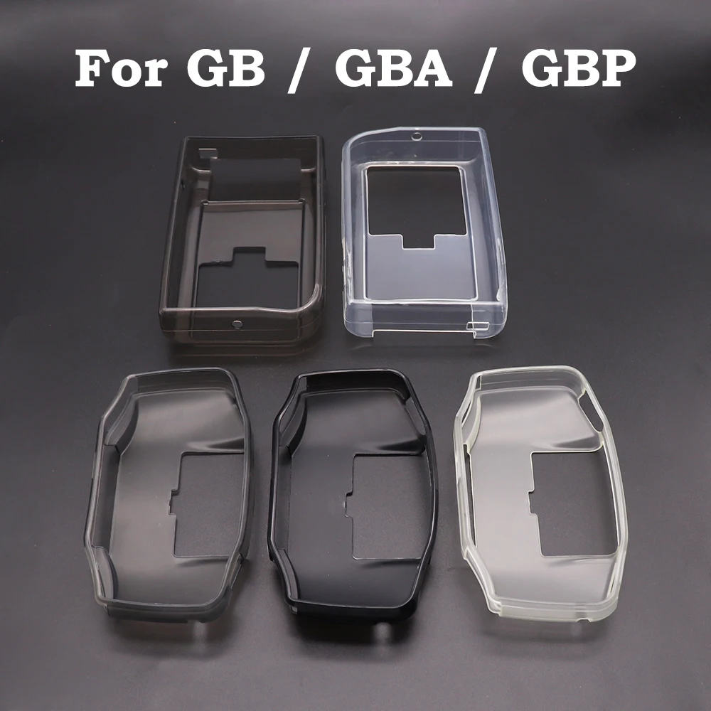 1 unidad de carcasa protectora de TPU transparente para GBA GBP GB, funda protectora transparente para Gameboy, carcasa de cristal suave de silicona