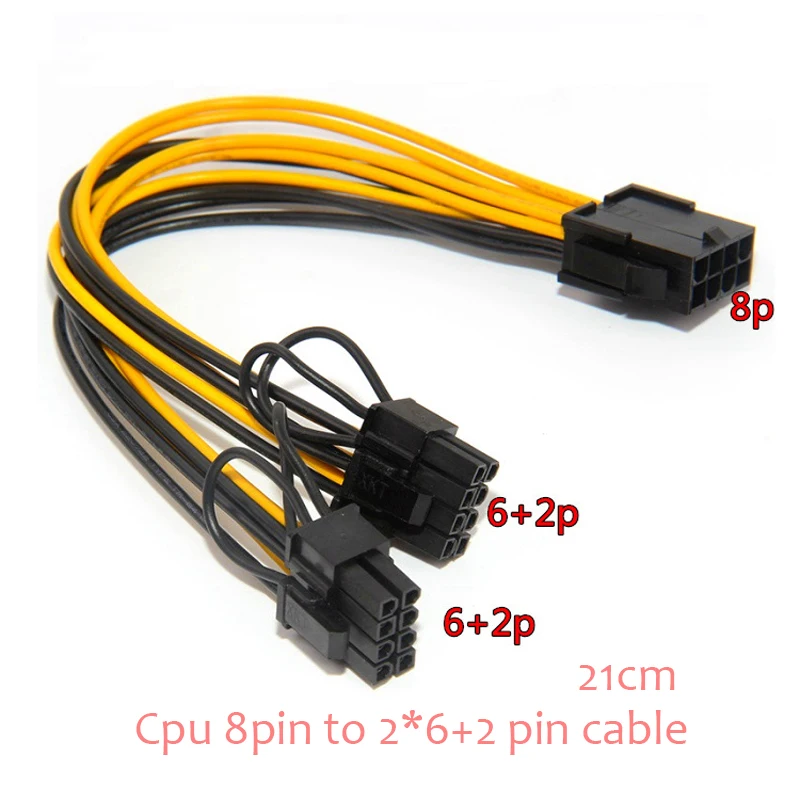 Multi modelos, adaptador divisor de 8 pines, cable de alimentación de 6 pines, cable de 8 pines, cable sata molex de 4 pines para convertidor de vídeo GPU PCI Express - imagen 2