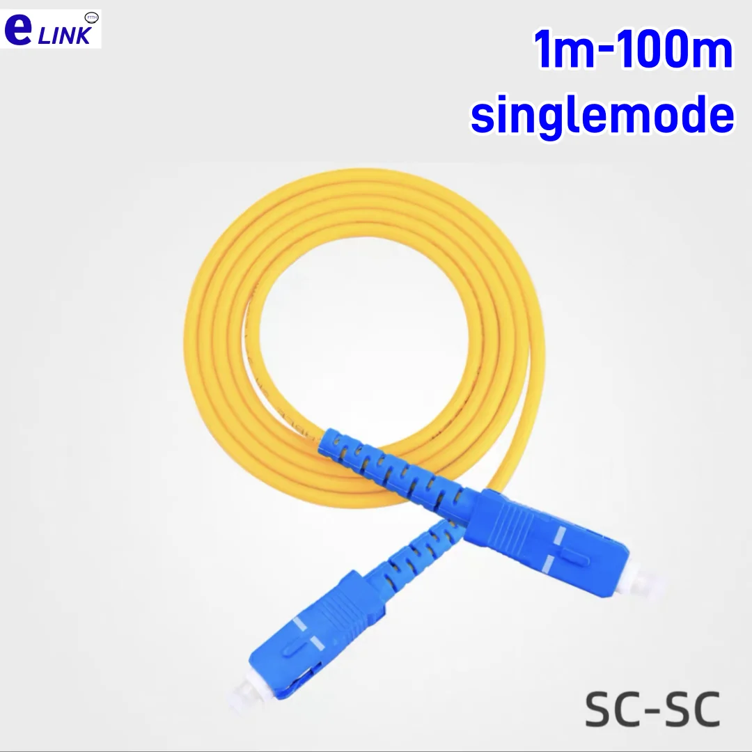 Cable de conexión óptico SC-SC 1m 5m 10m 50m 100m 3m 20m simplex SM 30m PVC conector azul puente de fibra SC G652D envío gratis ELINK - imagen 3