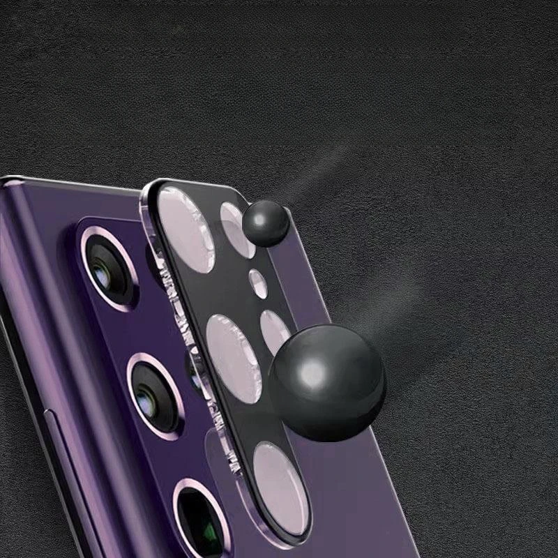 2 uds cristal de lente de cámara negro para Samsung Galaxy S24 S25 Ultra Plus S24 S23 Ultra Plus S22 Ultra Protector de pantalla de lente de cubierta completa - imagen 3