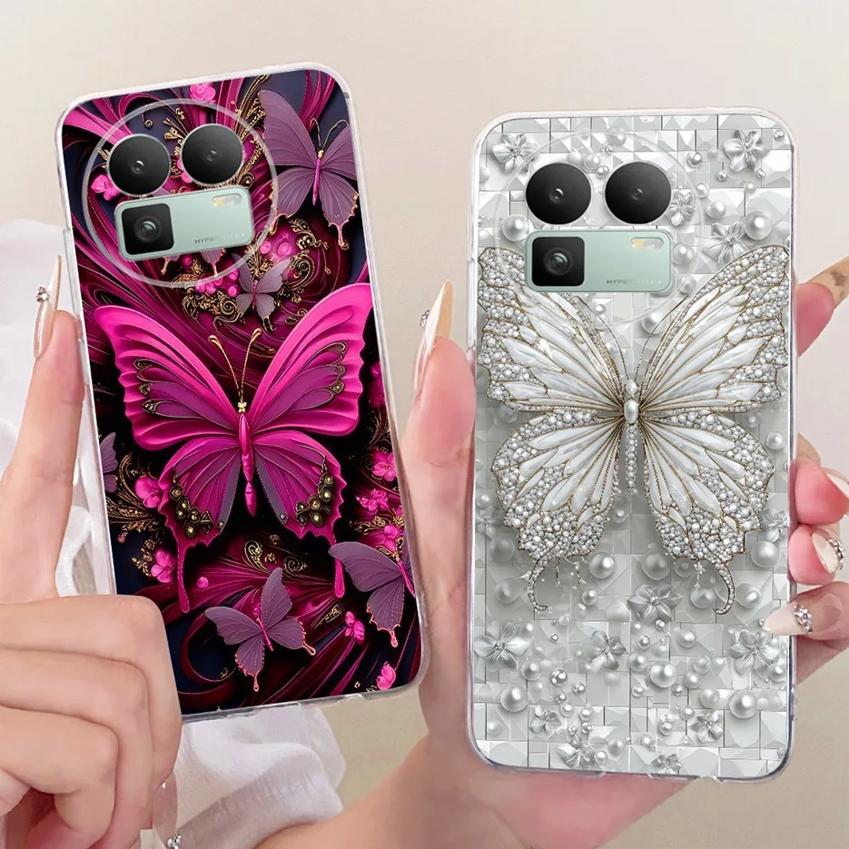 Para Realme GT 8 Pro funda RMX5210 elegante mariposa cubierta pintada suave funda de teléfono delgada para Realme GT8 Pro GT8Pro RealneGT8 Fundas - imagen 2