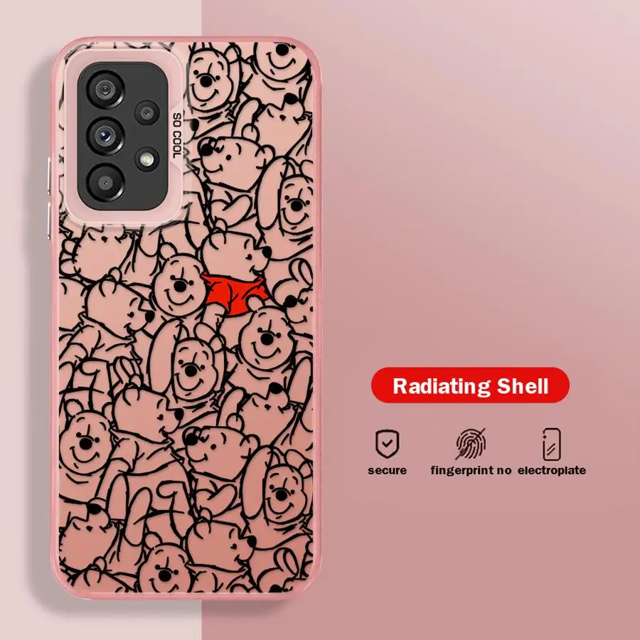 Funda de teléfono para Samsung Galaxy A72 A52 A53 A55 A51 A56 A71 A54 A35 A73 A26 A36 funda blanda Disney Winnie The Pooh - imagen 4