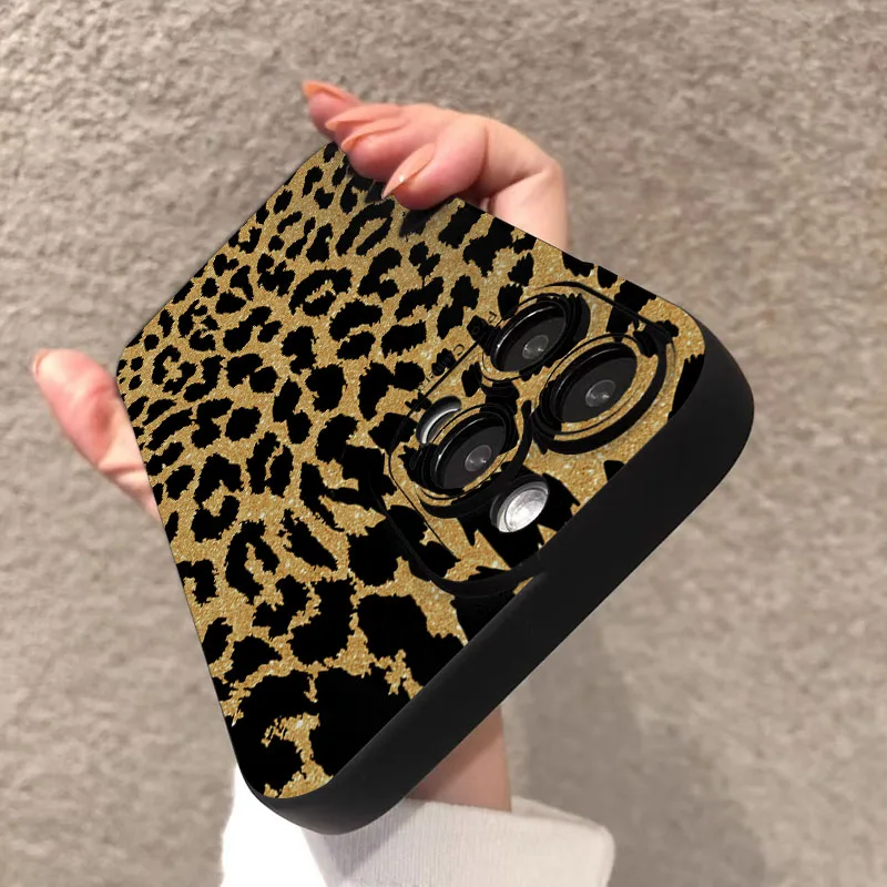 Para iPhone 17 16 15 14 13 12 11 Pro Max Funda de silicona con estampado de leopardo para iPhone XS Max XR X 7 8 Plus 16e 17 Air Funda suave - imagen 2