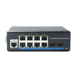 Switch PoE Industrial 8 Puertos Gigabit y 2 SFP