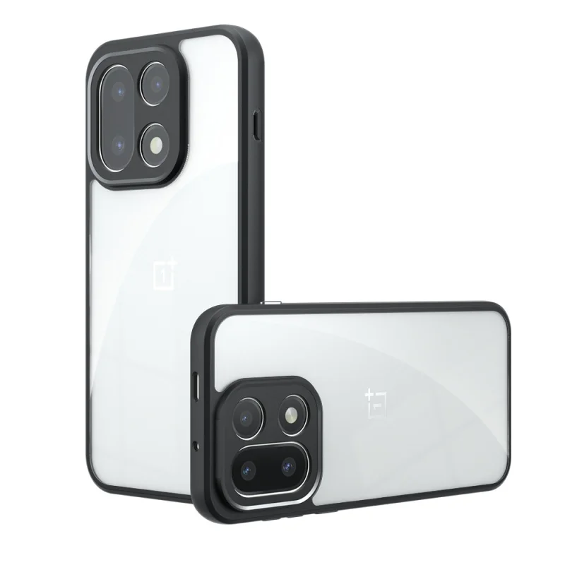 Para Oneplus 15 funda Oneplus 15 Capas parachoques de teléfono marco negro mate armadura a prueba de golpes transparente Fundas Oneplus 15