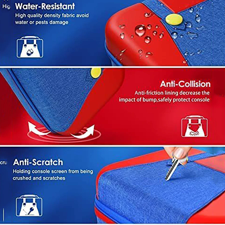 Lindo estuche de almacenamiento de juegos para interruptor tema bolsa de mano accesorios de interruptor de consola bolsa portátil switchOLED bolso cruzado - imagen 3