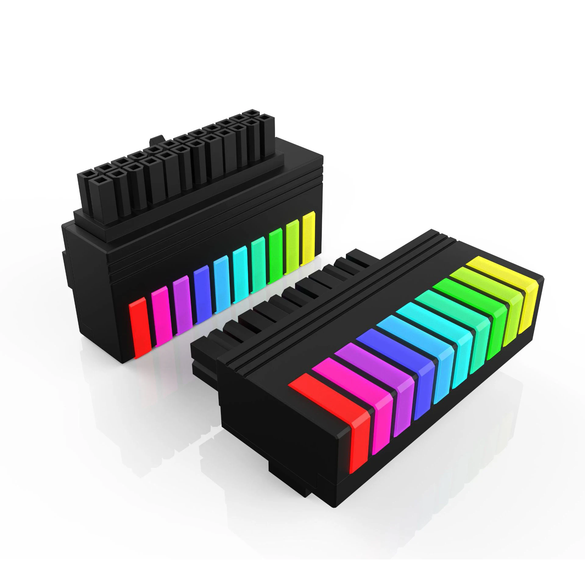 JUMPEAK Ordenador ATX 24PIN 90 Grados Adaptador Enchufe ARGB Sync Ángulo Derecho Fuente de Alimentación Conector Modular - imagen 5