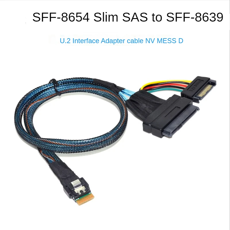 Cable adaptador de interfaz Slimline SFF-8654 a SFF-8639 para NVMe SSD PCI-E SSD - Adaptadores de cables de hardware para PC - imagen 2