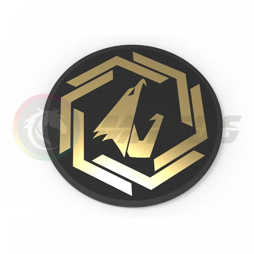 3 unids/lote, caja de PC 12CM pegatina de Metal ROG MSI AORUS pegatina decorativa para etiqueta refrigeración chapada en oro ventilador de 120/140mm - imagen 2