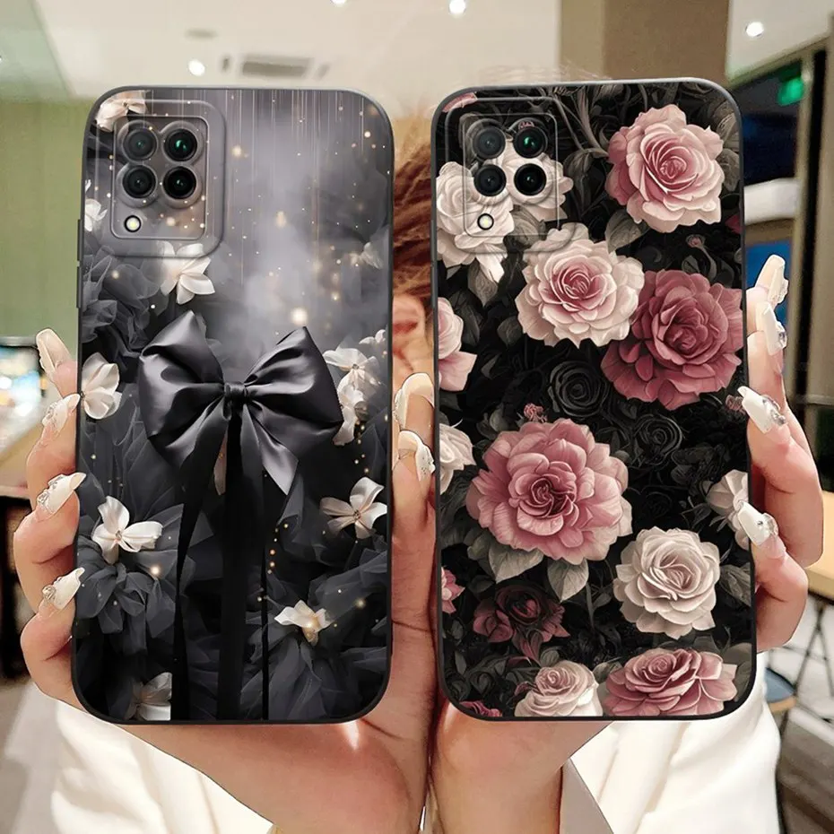 Hermosa funda de teléfono Floral para Huawei P40 Lite Nova 6 SE 7i funda de silicona suave a prueba de golpes para Huawei P40lite fundas parachoques