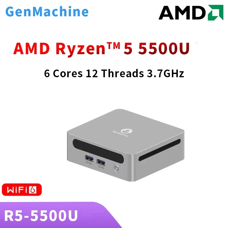 Mini PC Gamer Ryzen 5 5500U con 16GB DDR4 WiFi 6 y Windows 11 - imagen 5