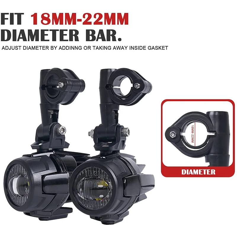 Lámpara más brillante mejorada para BMW R1200GS F800GS F700GS F650 K1600 luces auxiliares de luz antiniebla para motocicleta 40W 6000K - imagen 3