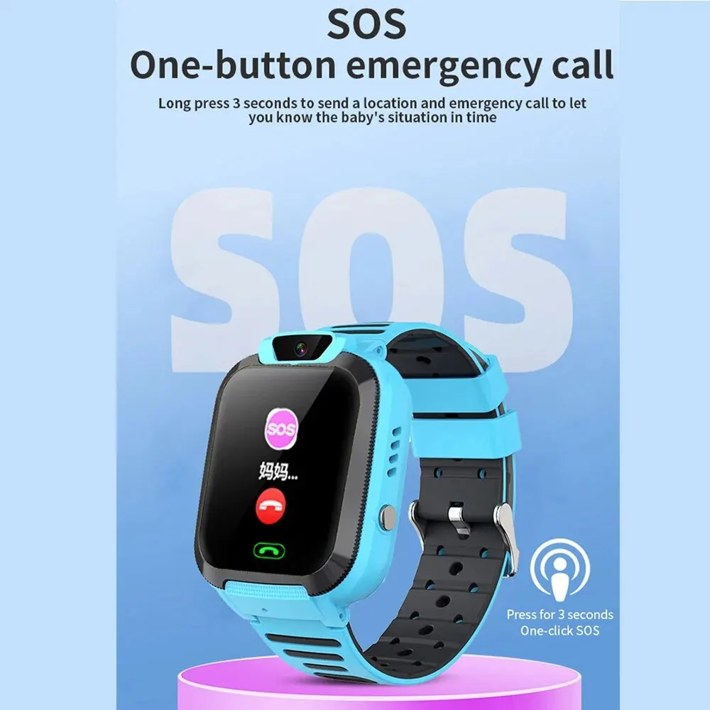 Reloj de teléfono inteligente resistente al agua para niños, tarjeta Sim 2G, llamada de emergencia, rastreador LBS, cámara de ubicación, Chat de voz IP67, reloj inteligente para niños, regalo - imagen 4