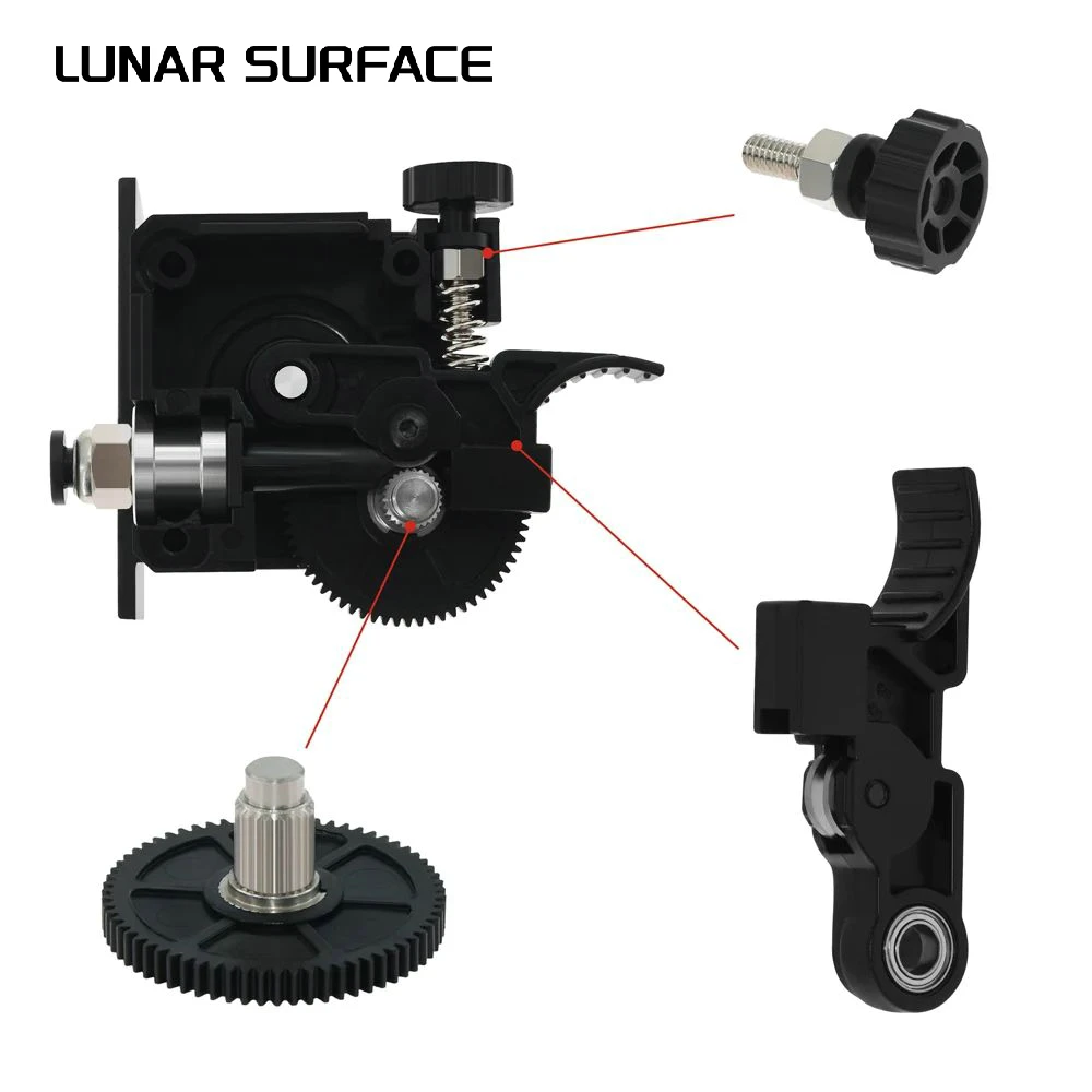 Piezas de impresora LS-3D, extrusora Titan E3d V6, extremo caliente, accionamiento directo de corto alcance, filamento de 1,75mm, reemplaza extrusora MK8/CR10 - imagen 2