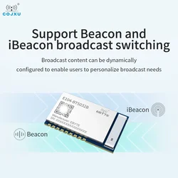 Módulo inalámbrico Bluetooth BLE5.0 de 2,4 GHz tamaño pequeño COJXU E104-BT5032B baja potencia larga distancia 500M 20 dBm transceptor RF