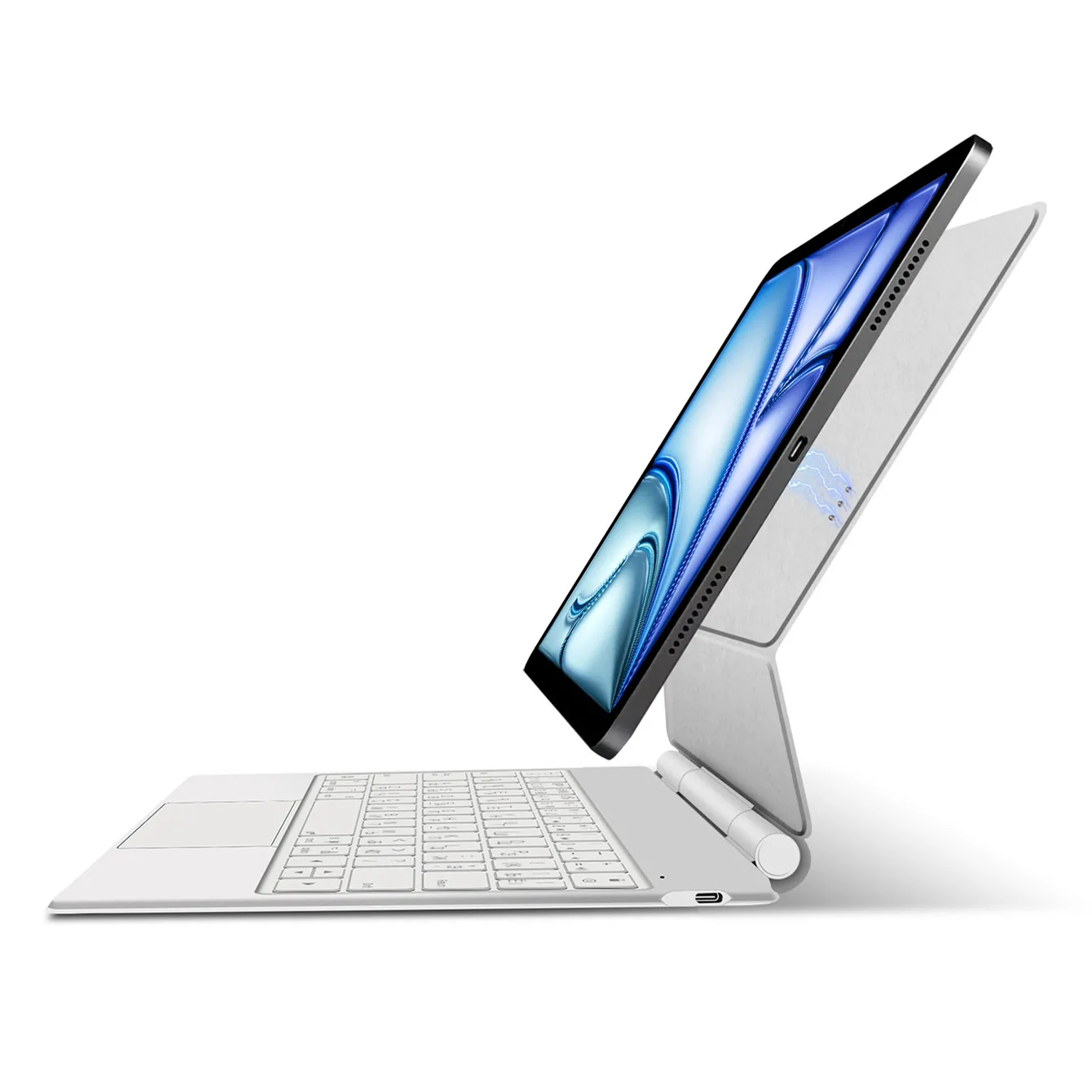 HUWEI-funda con teclado mágico para iPad Air 11 2025 M3 Air 11 M2 Air 4/5/6 10,9 Pro 11 ", teclado con retroiluminación multitáctil inteligente Pogo Pin - imagen 3