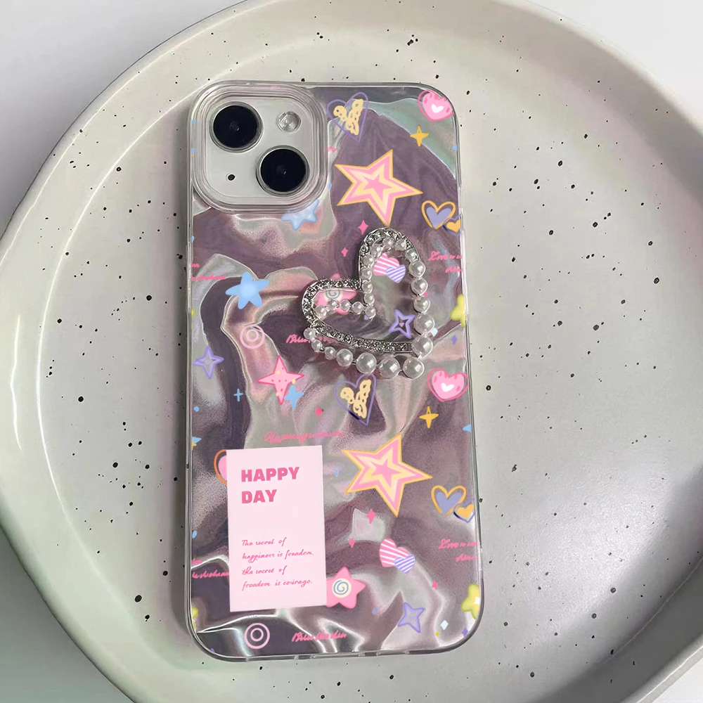 Funda con cadena de perlas de nube y estrella animada para Infinix Tecno Spark Go 2025 2 1 30C 10 10C 20C Smart 10 Plus 9 7 8 Hot 50i 30i 50 40 Pro - imagen 4