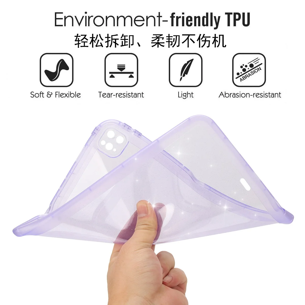 Funda blanda para iPad Pro 11 2024 13 12,9 2022 TPU Funda iPad 10,2 10,9 10th 11th 2025 carcasa trasera iPad Air 2 3 9,7 Mini 4 5 6 Funda - imagen 4