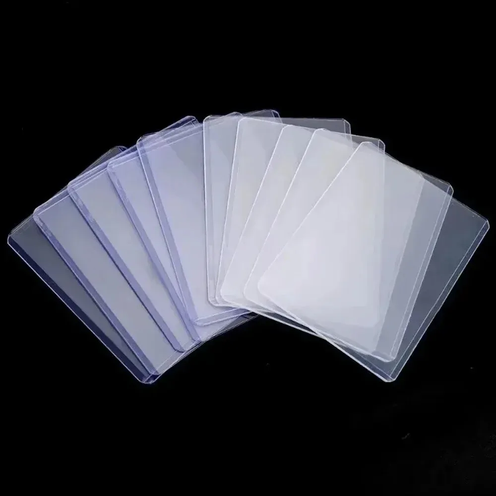 Funda transparente para tarjetas Kpop coreanas, con película protectora, tarjetero transparente, fundas para tarjetas de juego de fotos de ídolo, 35PT, 1-50 Uds. - imagen 5