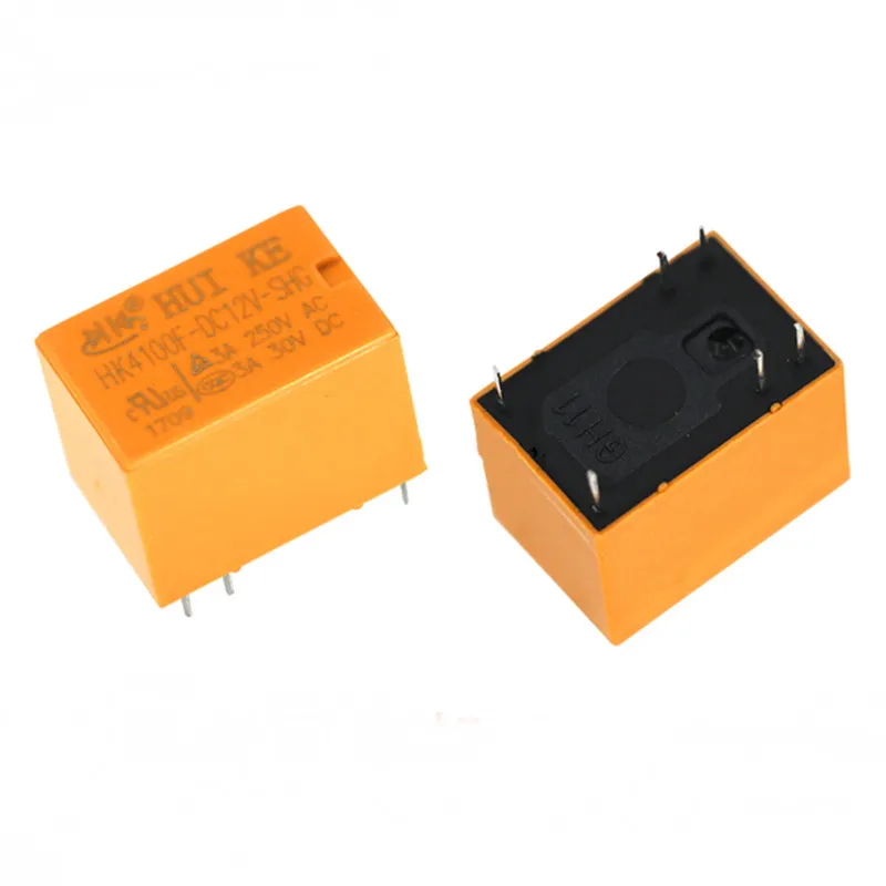 100 Uds HF4100F relés de señal HK4100F-DC5V-SHG HK4100F-DC12V-SHG HK4100F-DC24V-SHG 3A 250VAC 6Pin 3V 5V 9V 12V 24VDC SHG Relais - imagen 3