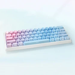 Blue Enchantress Teclas PBT para GK61/68/87 - Gradiente azul LED