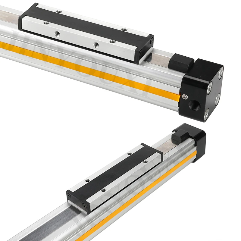 OSP-P16 P25 P32 P40 P50 P63 Cilindro de pistón de aire de carrera de 100 ~ 900 mm de alta velocidad Cilindro sin vástago de doble efecto articulado mecanicamente - imagen 3