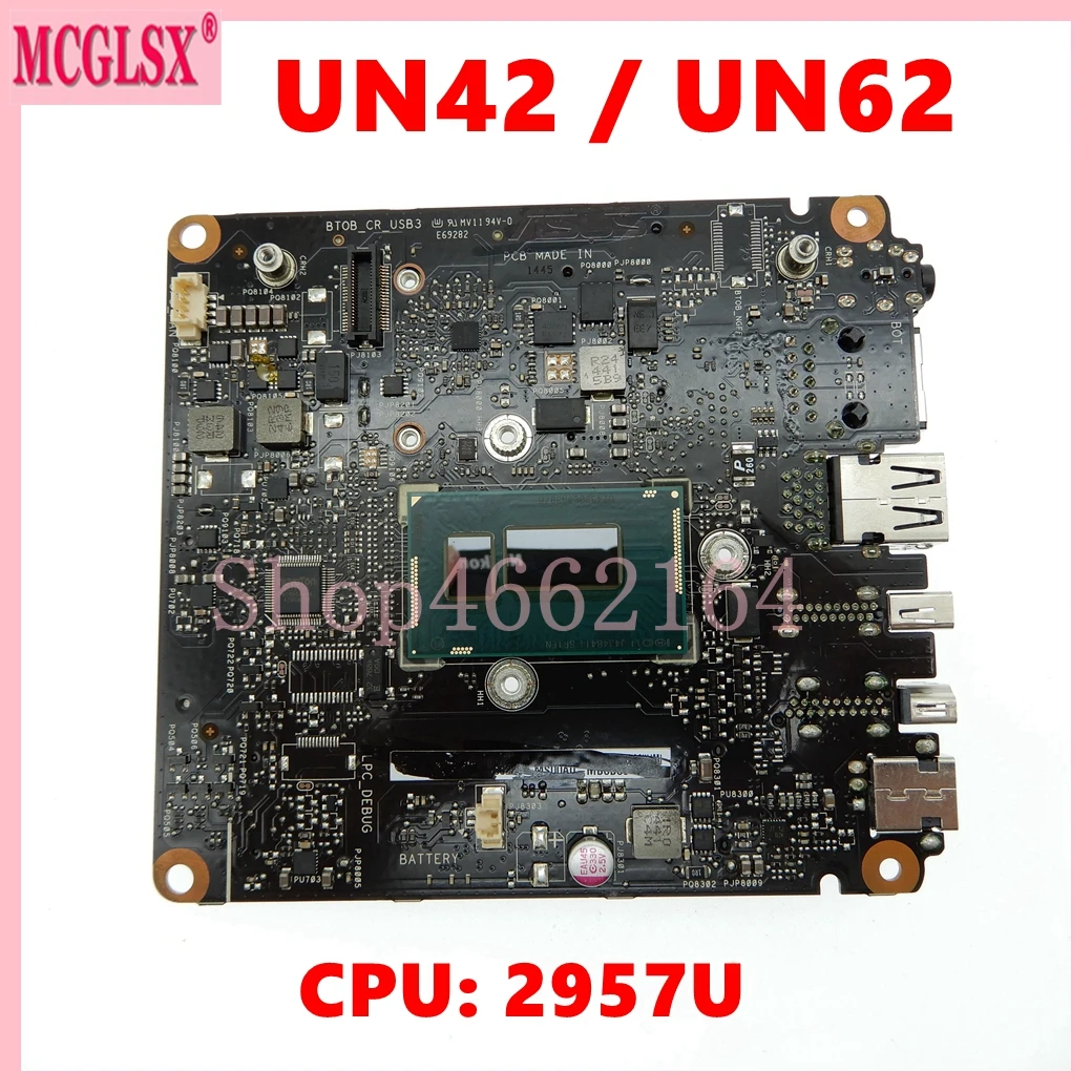 UN42 con 2957U i3-4030U i5-4210U CPU placa base para ordenador portátil para ASUS MINI VIVO PC UN62 UN42 placa base de ordenador 100% completamente probado OK