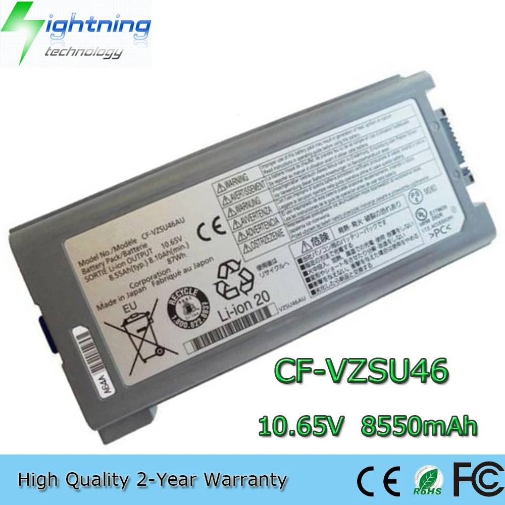 2025 Año Original y genuino CF-VZSU46U 10,65 V 87Wh batería del ordenador portátil para Panasonic CF-30 CF-31 CF-53 CF-VZSU71U CF-VZSU72U