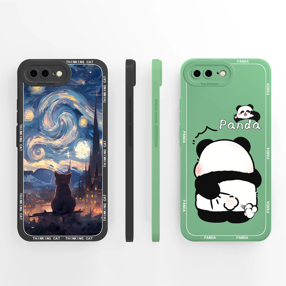 Para iPhone 7 8 Plus iPhone SE funda trasera estética para iPhone7 Plus iPhone8 Plus iPhoneSE carcasa de teléfono de silicona líquida suave - imagen 2