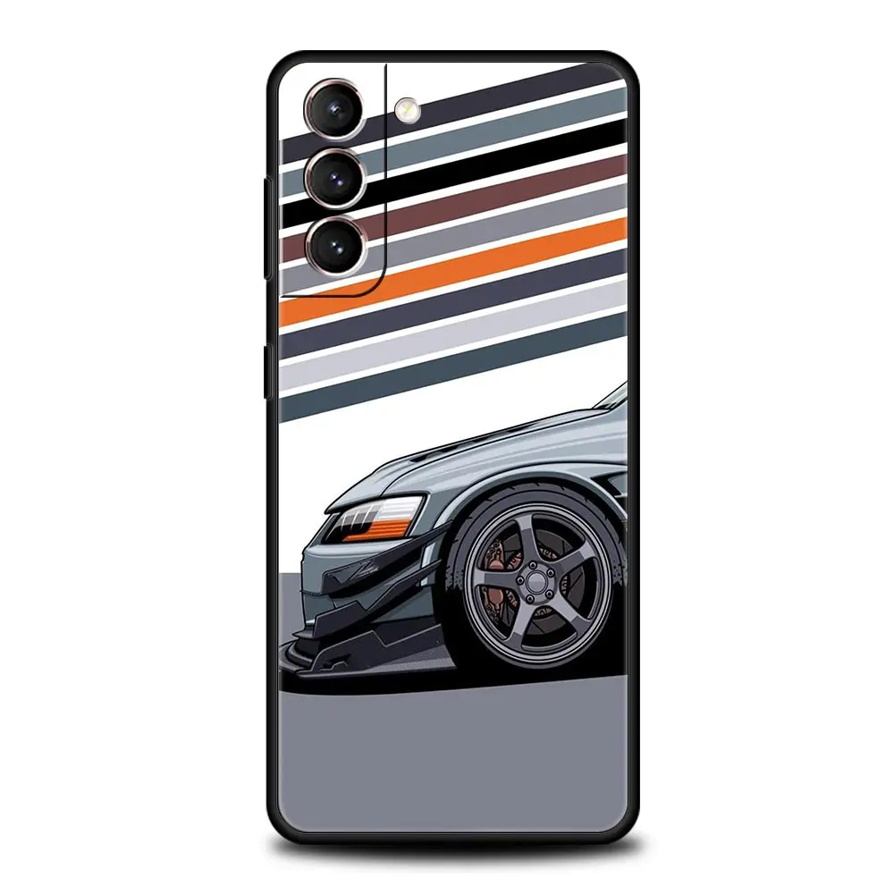 Funda de teléfono japonesa JDM para Samsung Galaxy S24 S23 S22 S20 Ultra S21 FE 5G S10 S9 Plus S10E S8 funda de silicona suave - imagen 3