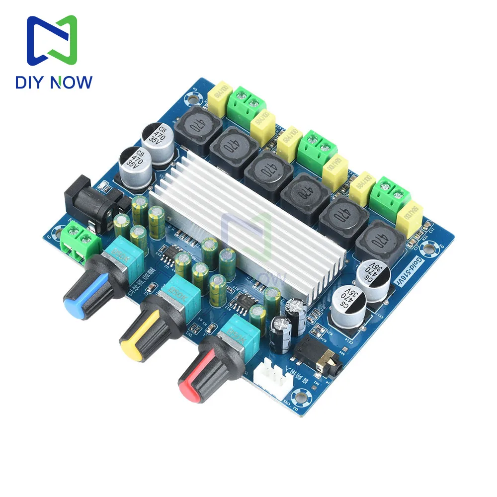 Placa amplificadora de potencia estéreo de doble canal 50W * 2 + 100W TPA3116D Clase 2 módulo amplificador de Audio de 2,1 canales Subwoofer DC 8-24V - imagen 4