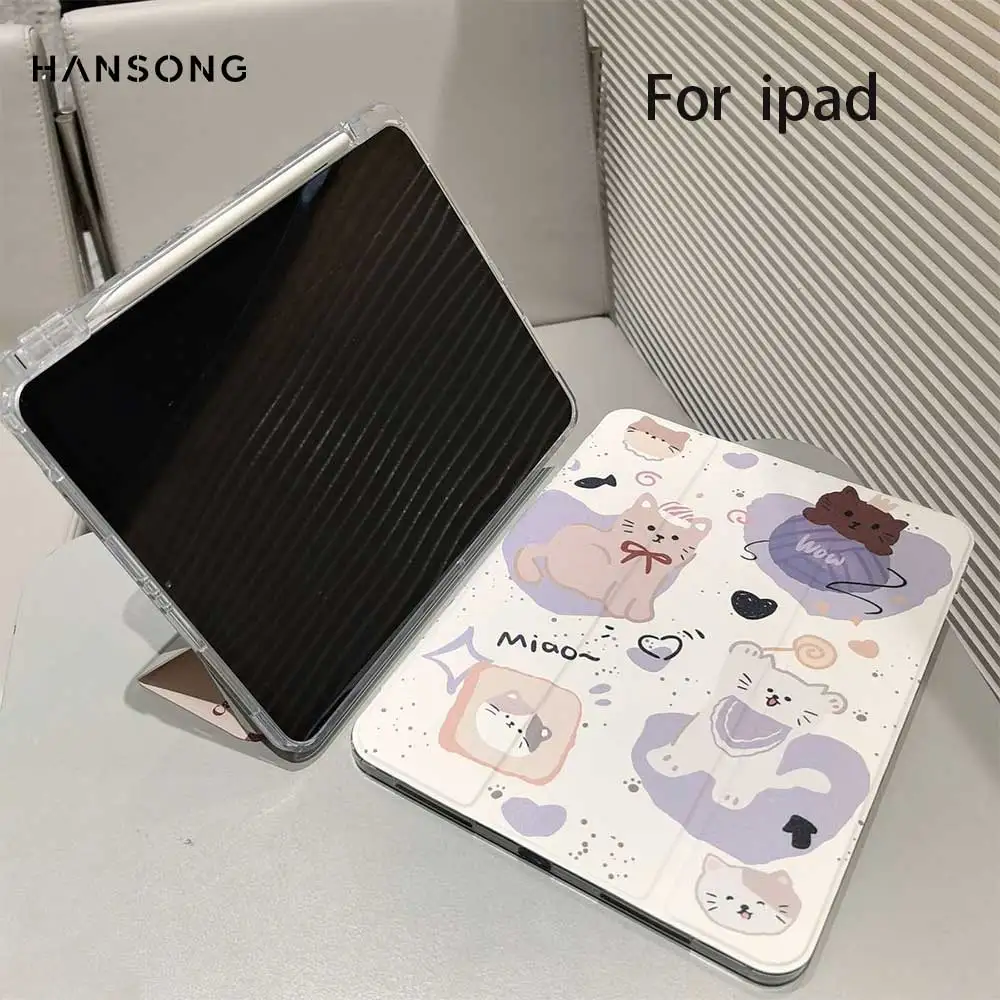 Funda de mesa magnética con flores de 3 pliegues para ipad Mini7 6 iPad 11 10 6 5 Pro11 12,9 13 M2 M4 Air 11 13 5 4 9,7 pulgadas para 10. ° cubierta A16