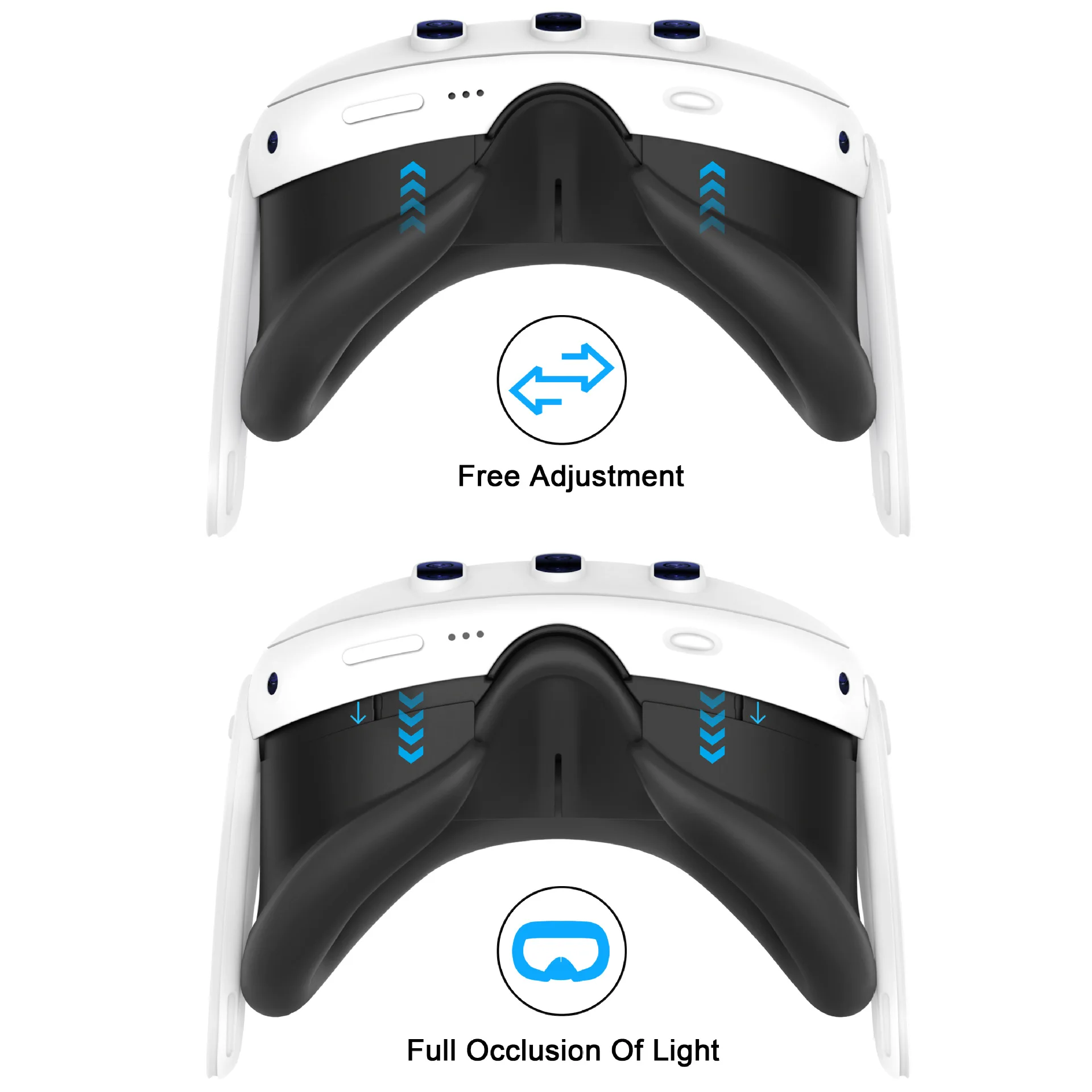 Almohadilla facial de repuesto para Meta Quest 3, funda de silicona para ojos, máscara antisudor, gafas VR para Oculus Quest 3, accesorios - imagen 5